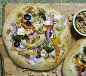 Food Photos Vegetable and Walnut Pizza 5x7_website