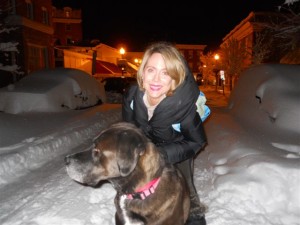 Katherine and Bo in Snowstorm 2009 Very Closeup